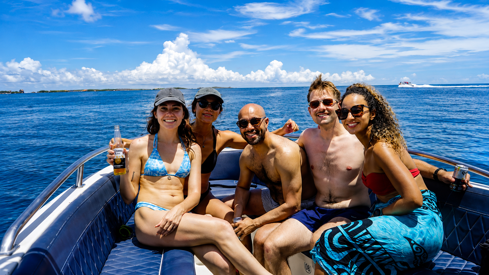Lancha Premium 28 Pies en Cartagena | Hasta 10 Pasajeros
