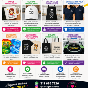 Camisetas personalizadas en Cartagena con estampados de alta calidad para empresas, eventos corporativos, uniformes, campañas publicitarias, colegios y emprendimientos. Servicio de diseño e impresión profesional de CartagenaTeAmo.